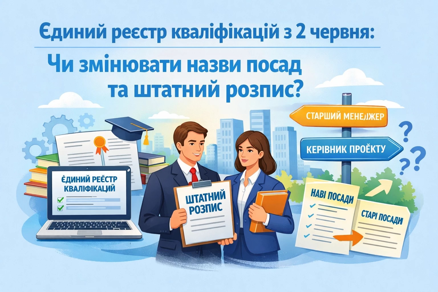Єдиний реєстр кваліфікацій з 2 червня: чи потрібно змінювати назви посад і штатний розпис?