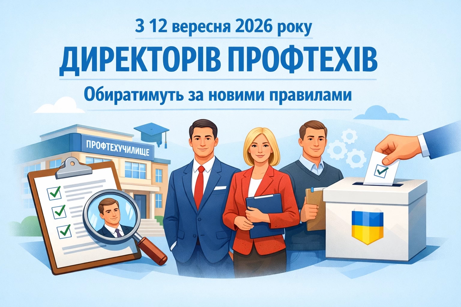 З 12 вересня 2026 року директорів профтехів обиратимуть за новими правилами