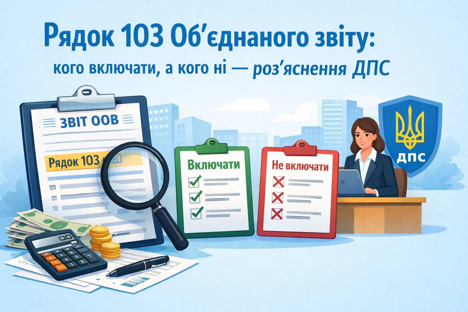 Рядок 103 Об’єднаного звіту: кого включати, а кого ні — роз’яснення ДПС