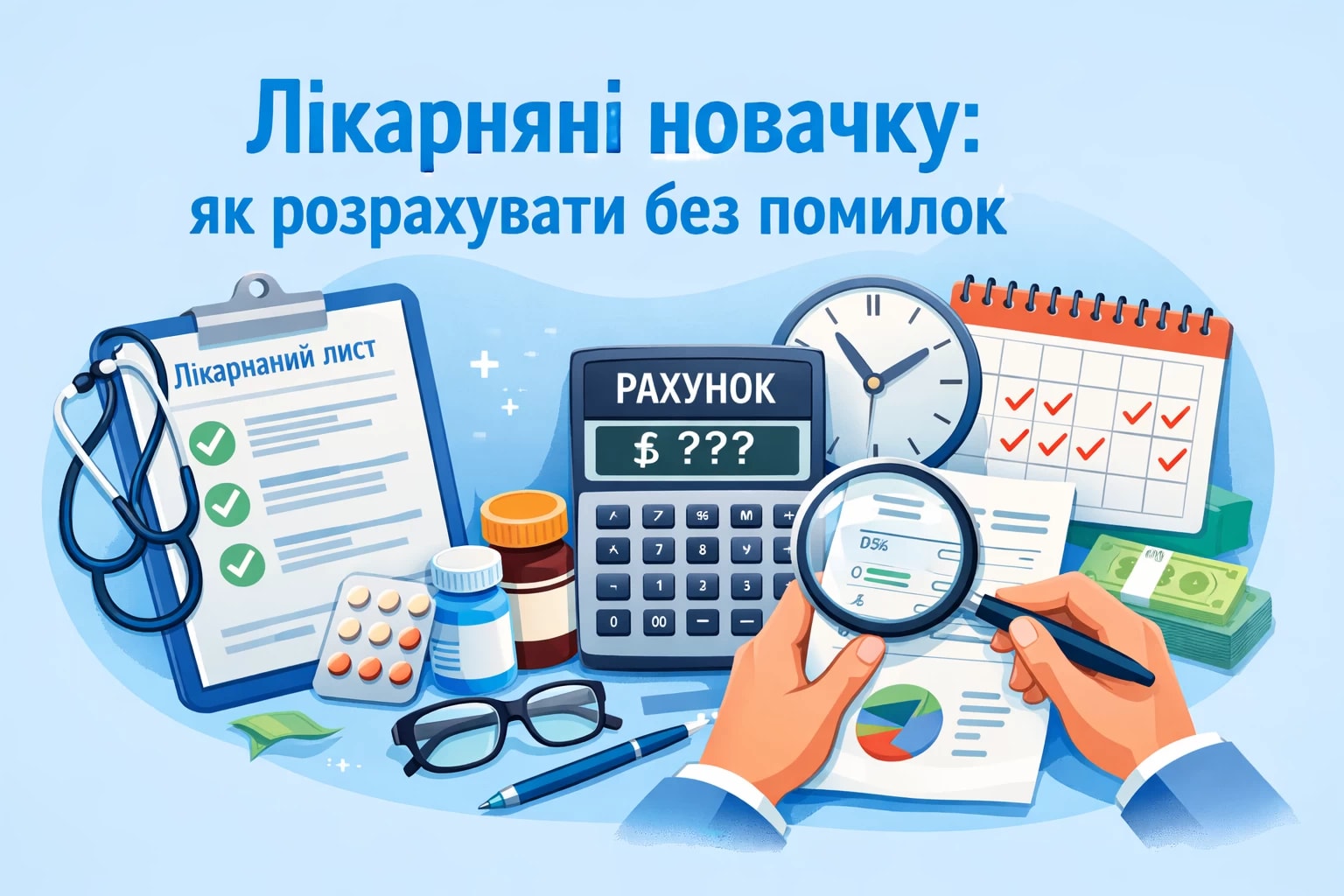 Лікарняні новачку: як розрахувати без помилок