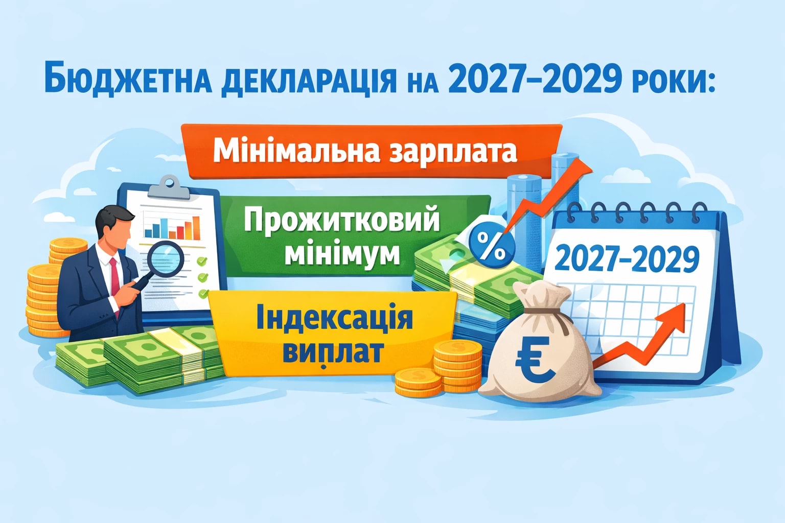 Бюджетна декларація на 2027–2029 роки: чого чекати від мінімальної зарплати, прожиткового мінімуму та індексації