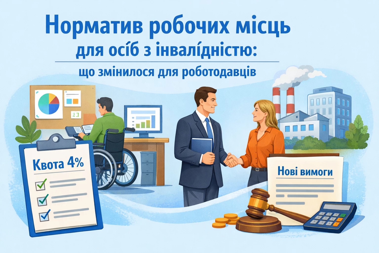 Норматив робочих місць для осіб з інвалідністю: що змінилося для роботодавців