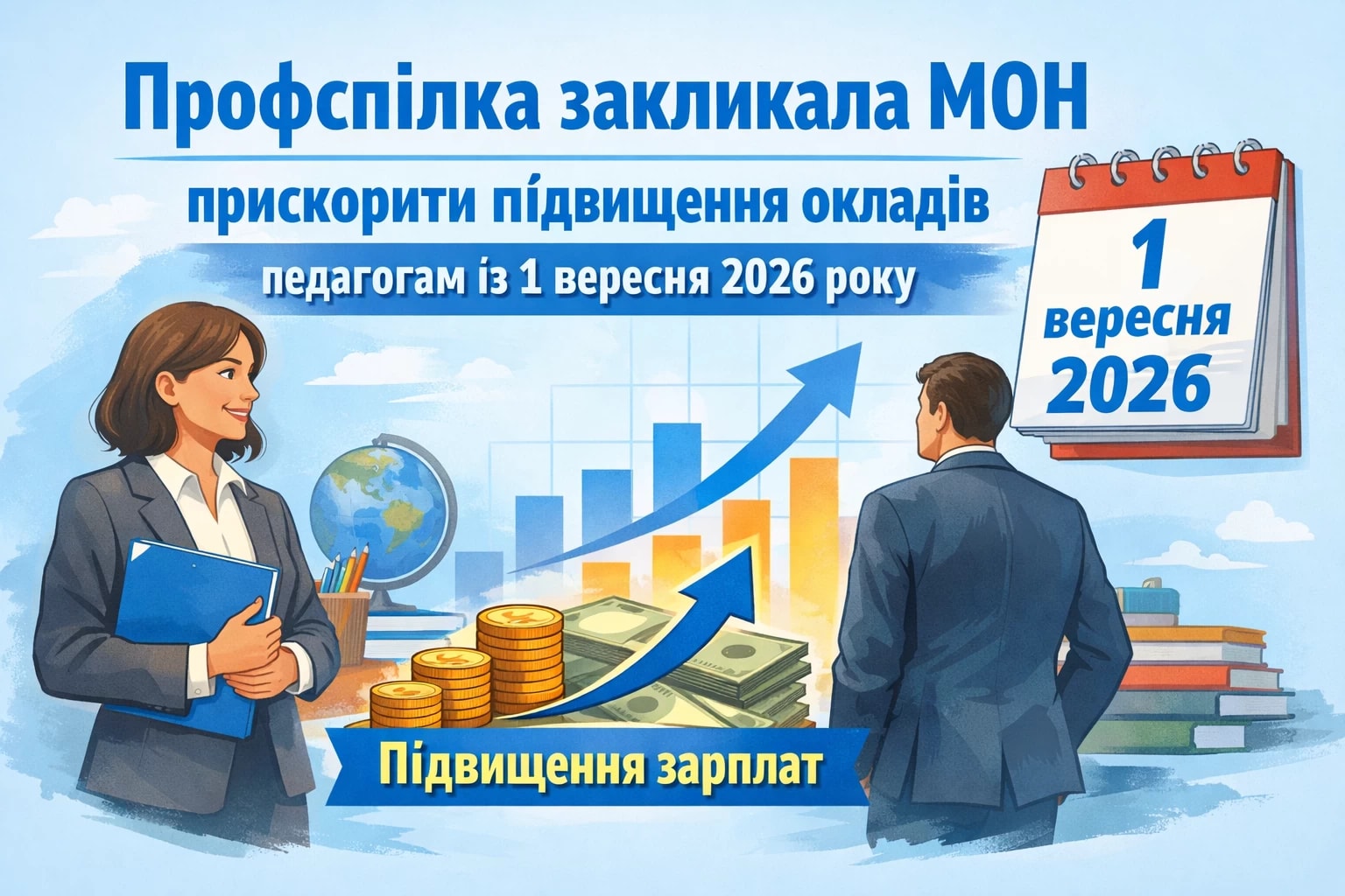 Профспілка закликала МОН прискорити підвищення окладів педагогам із 1 вересня 2026 року