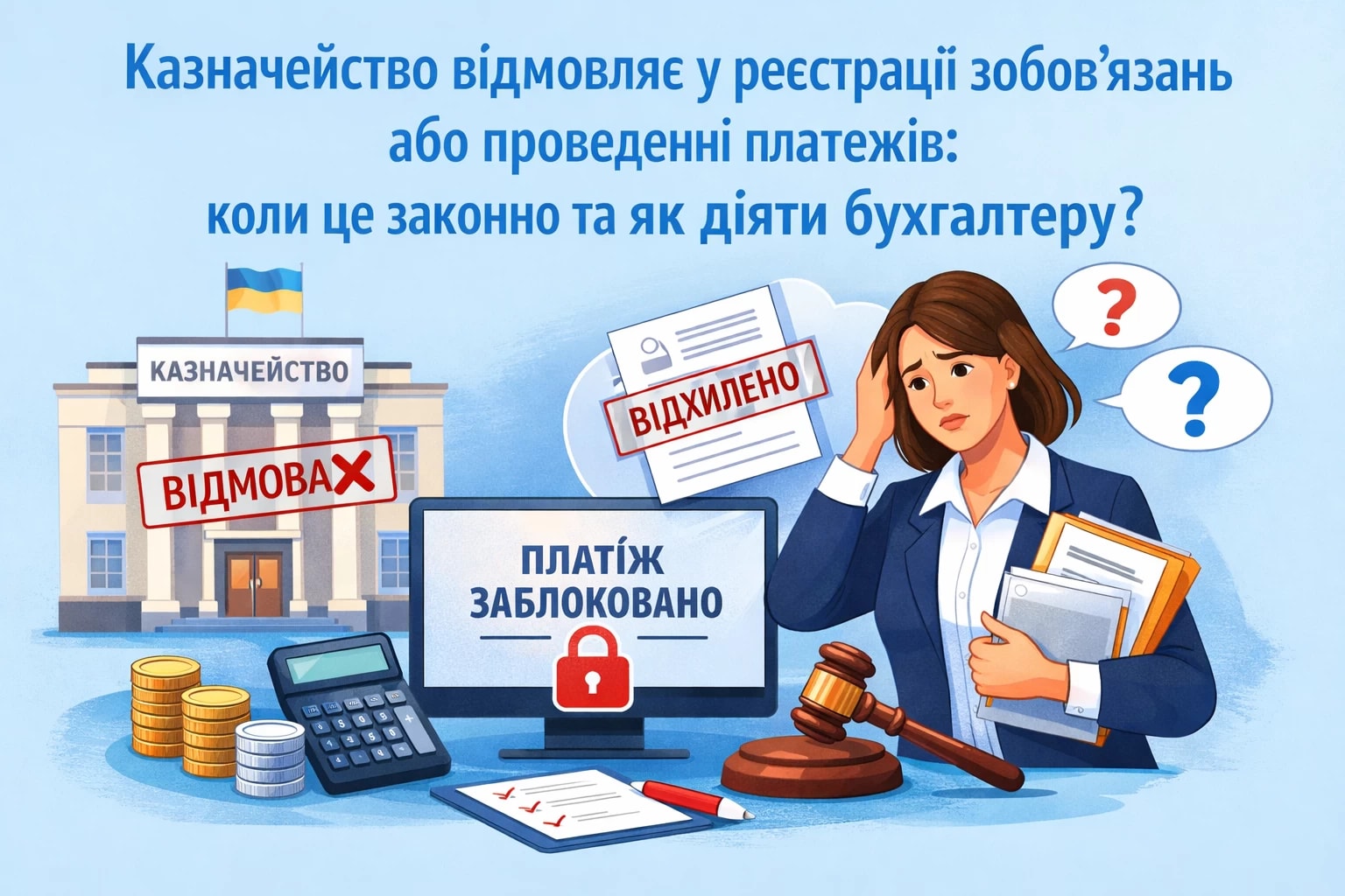 Казначейство відмовляє у реєстрації зобов’язань або проведенні платежів: коли це законно та як діяти бухгалтеру?