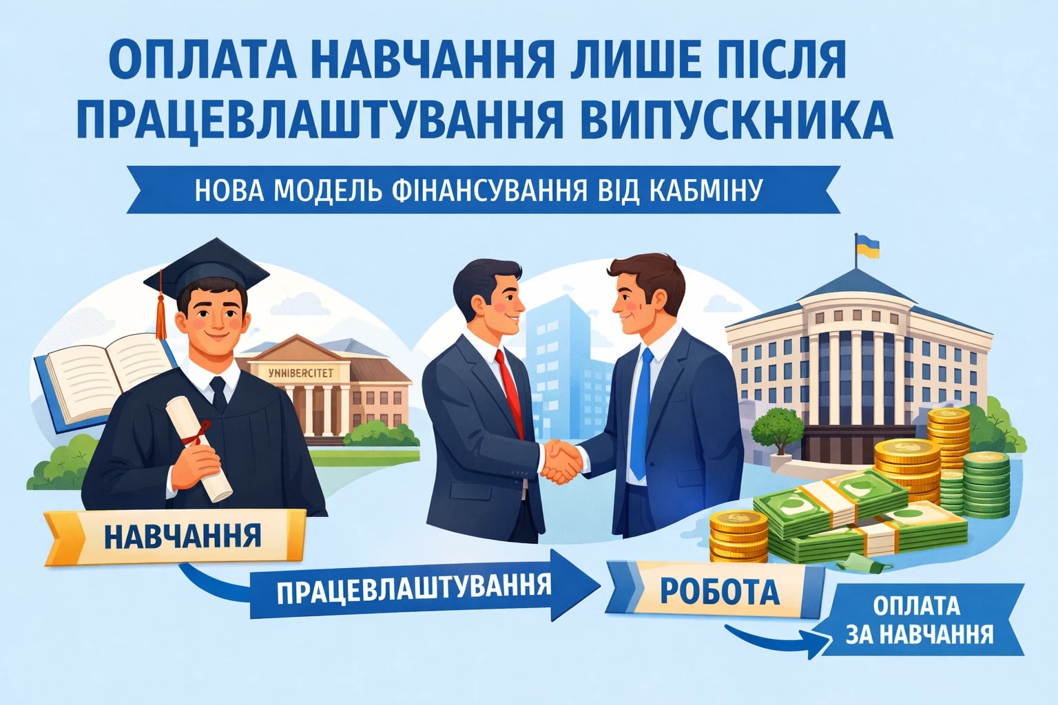 Держава оплатить навчання лише після працевлаштування випускника: Кабмін запровадив нову модель фінансування