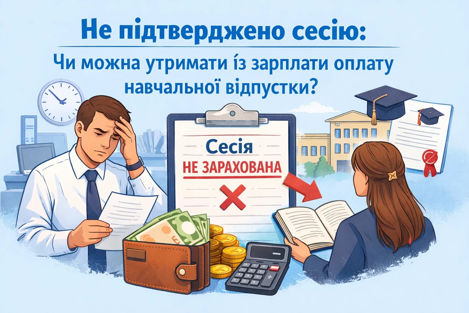 Працівник не підтвердив проходження сесії: чи можна утримати із зарплати оплату навчальної відпустки?