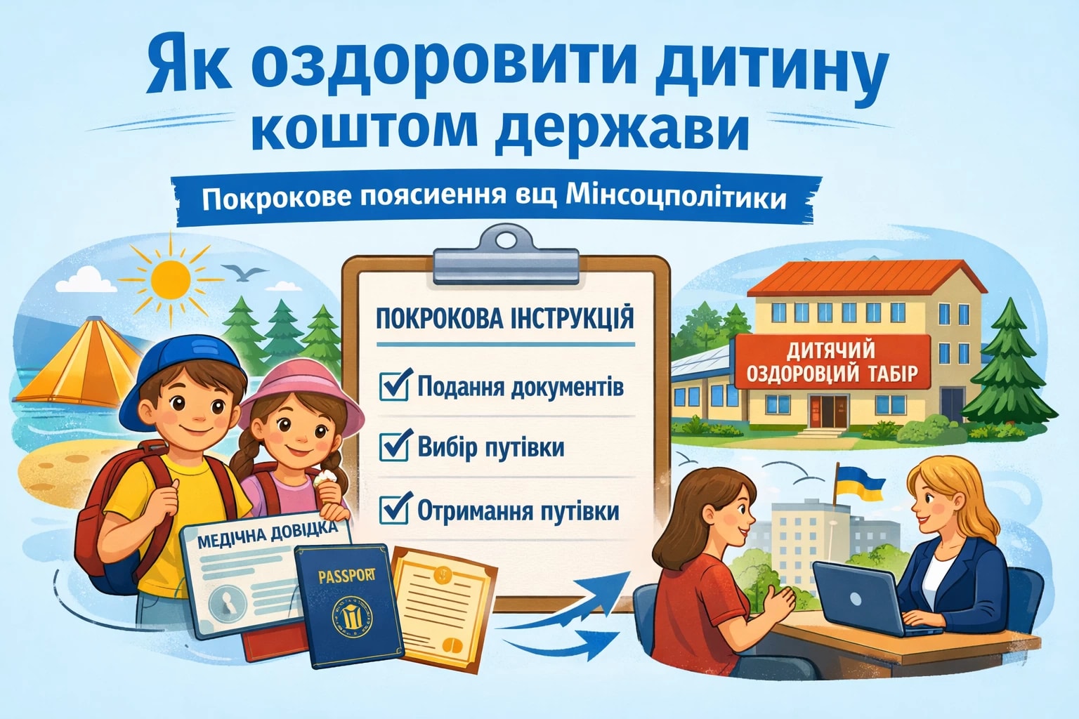 Як оздоровити дитину коштом держави – покрокове пояснення від Мінсоцполітики