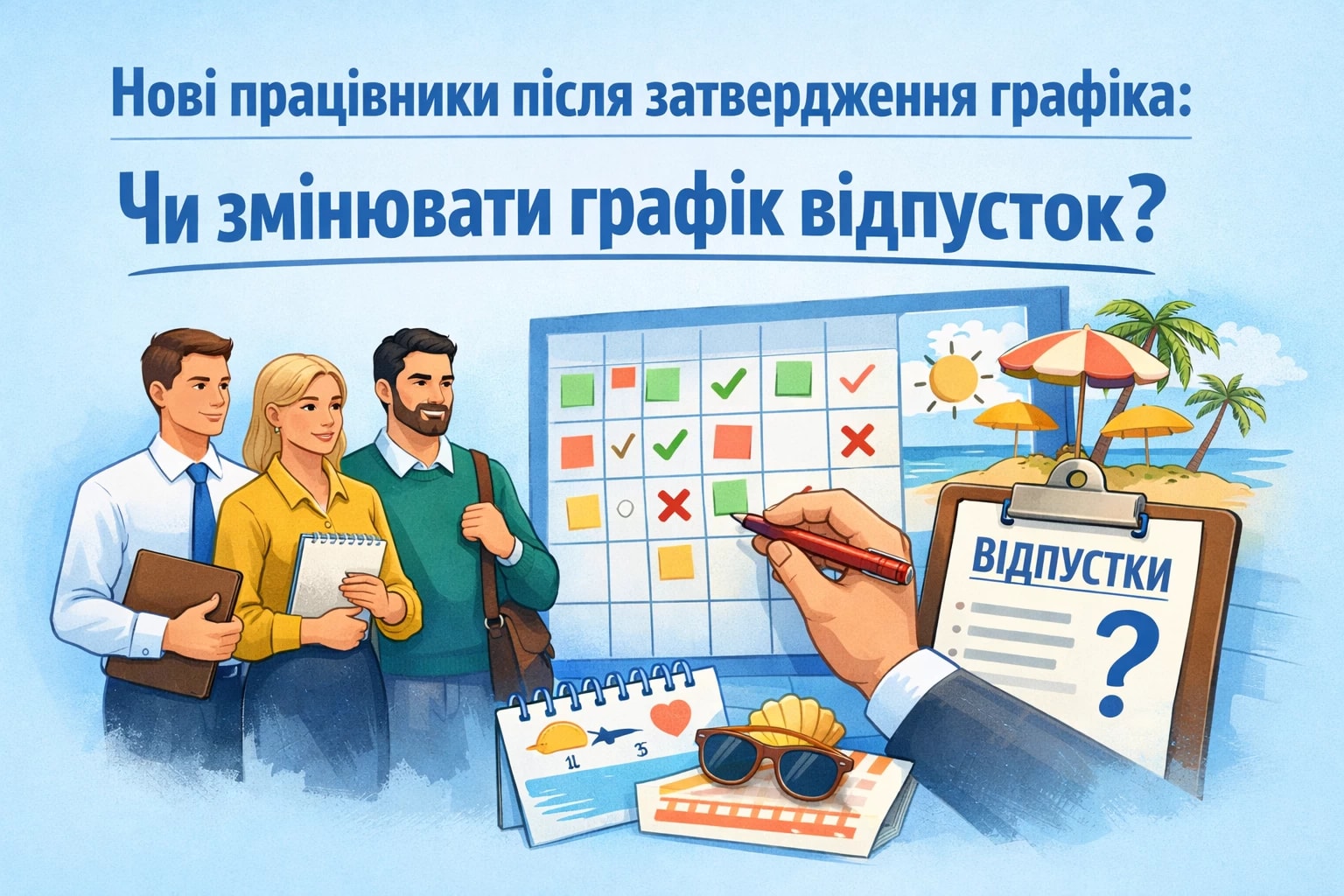 Нові працівники після затвердження графіка: чи змінювати графік відпусток?