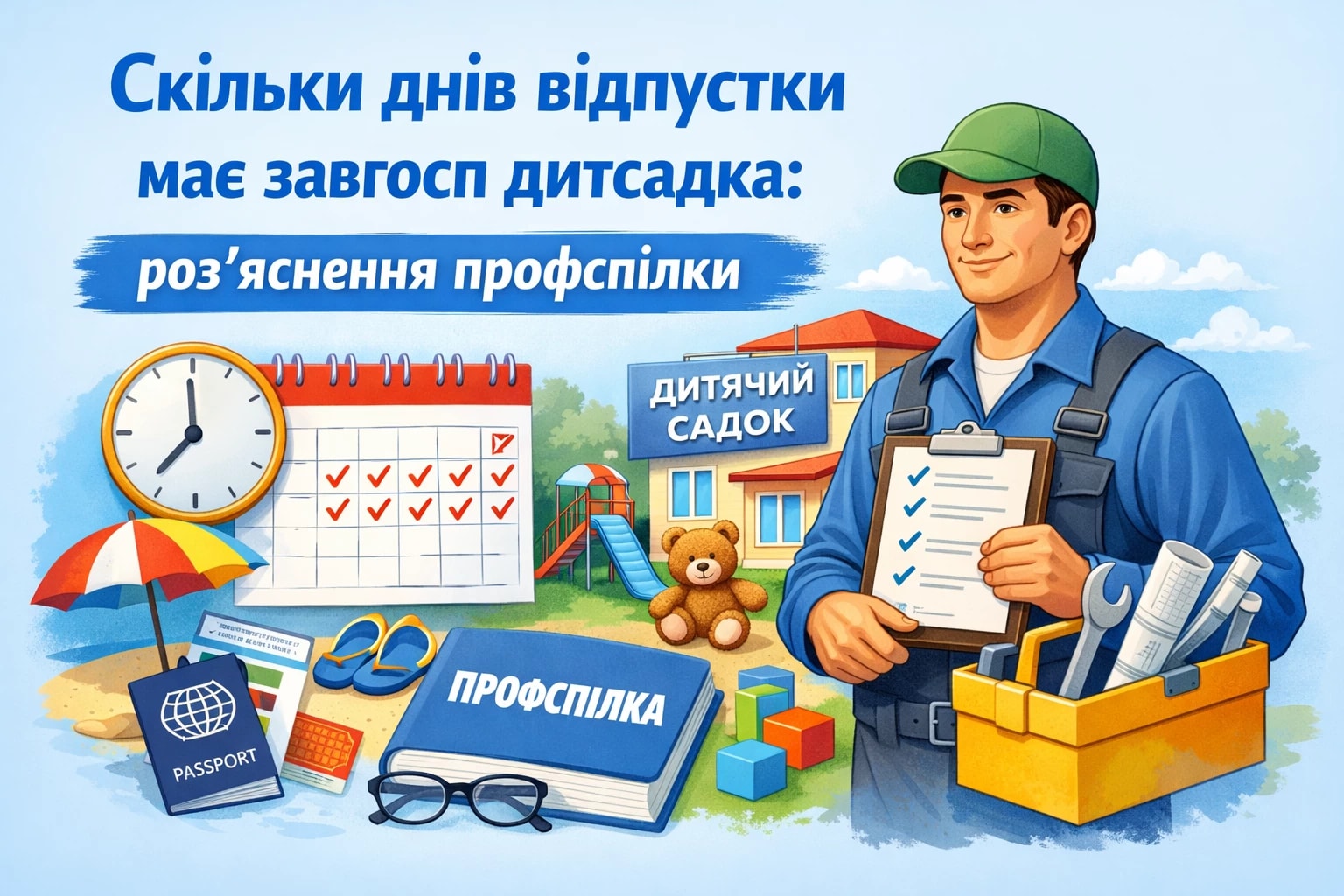 Скільки днів відпустки має завгосп дитсадка: роз’яснення профспілки