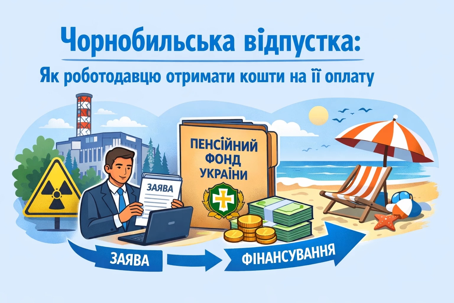 Чорнобильська відпустка: Пенсійний фонд пояснив, як роботодавцю отримати кошти на її оплату