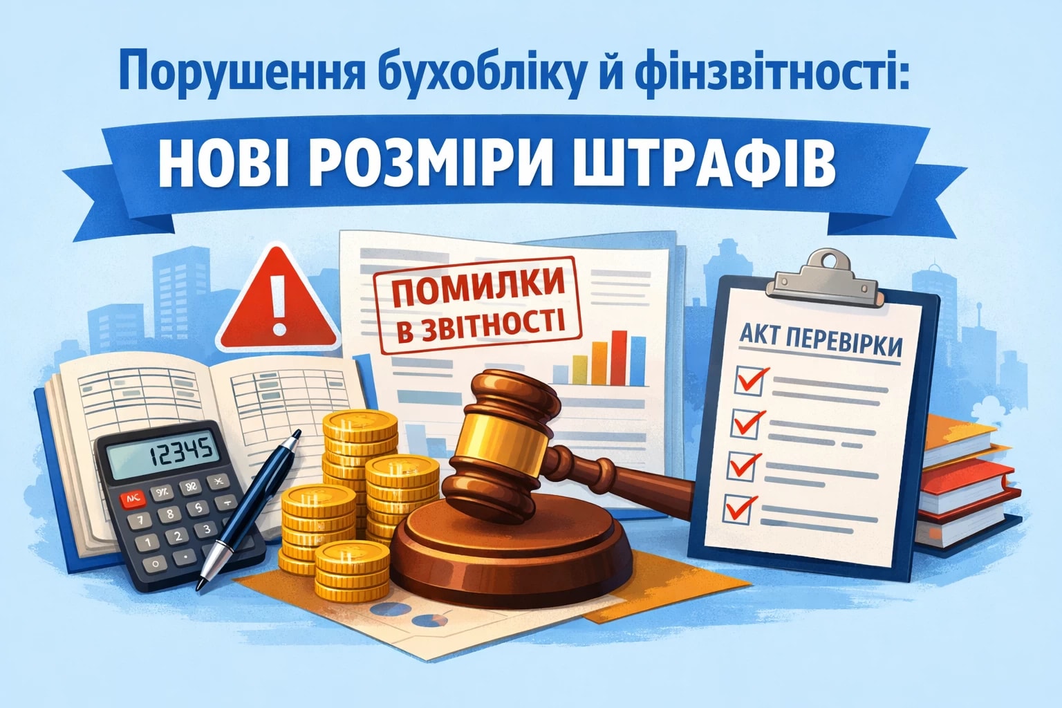 Порушення бухобліку й фінзвітності: нові розміри штрафів