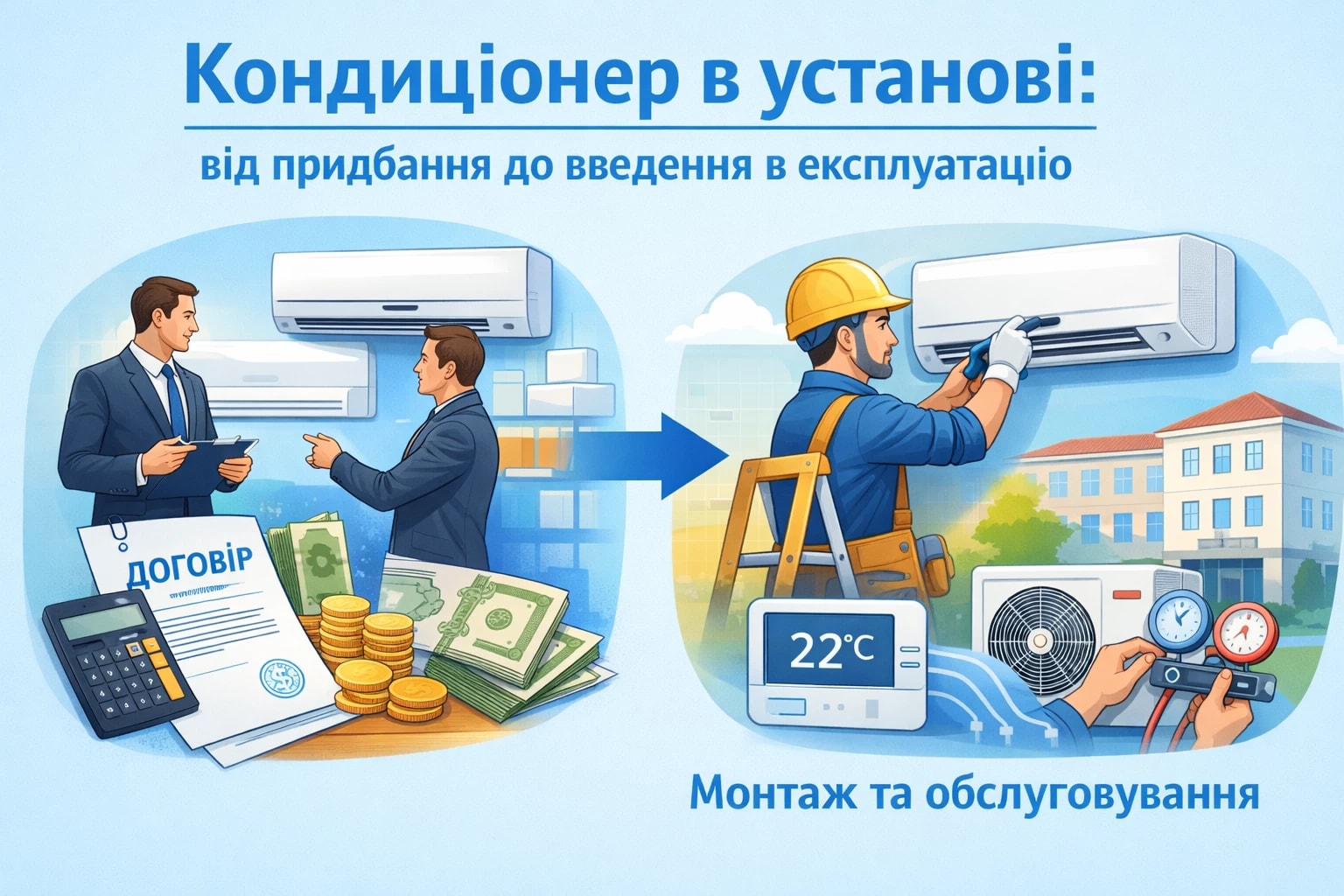 Кондиціонер в установі: від придбання до введення в експлуатацію