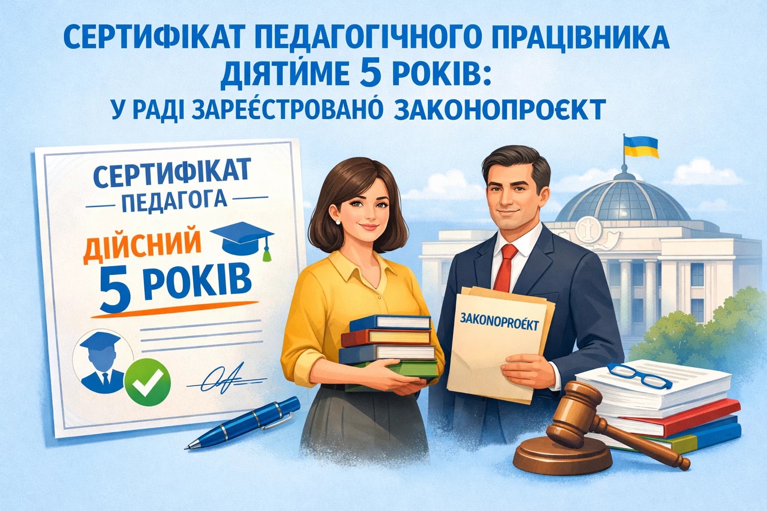 Сертифікат педагогічного працівника діятиме 5 років: у Раді зареєстровано законопроєкт