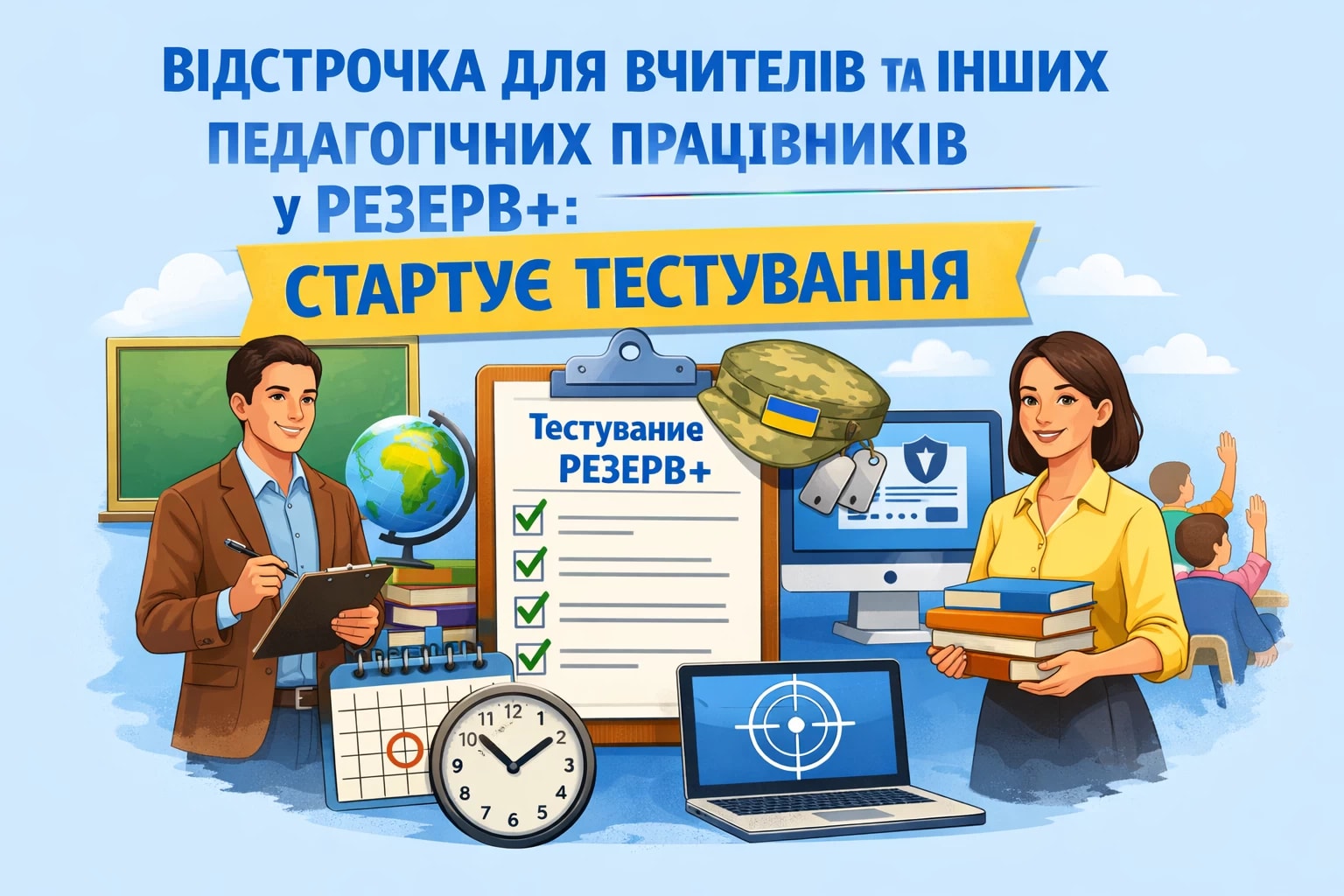 Відстрочка для вчителів та інших педагогічних працівників у Резерв+: стартує тестування