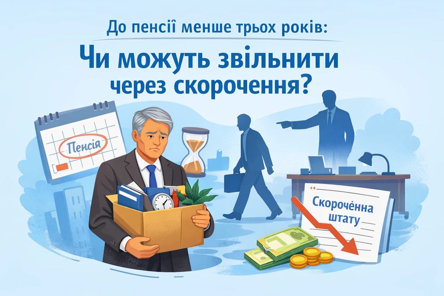 До пенсії залишилося менше трьох років: чи можуть працівника звільнити через скорочення