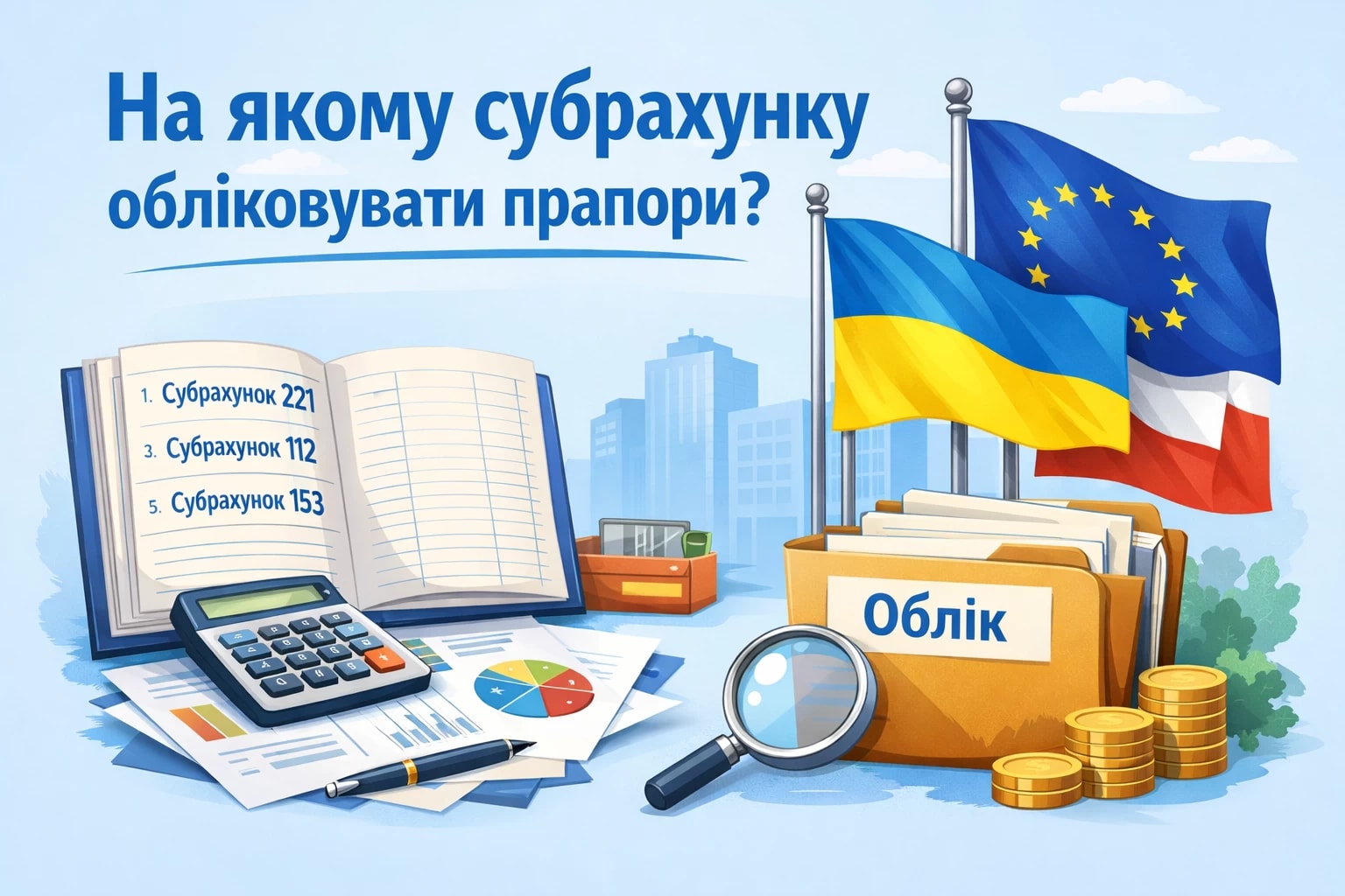 На якому субрахунку обліковувати прапори?
