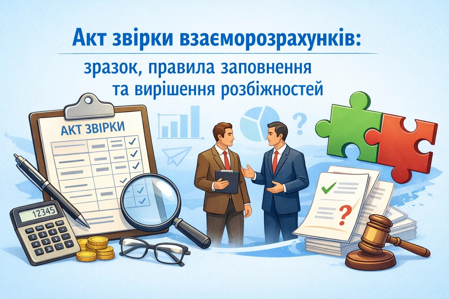 Акт звірки взаєморозрахунків: зразок, правила заповнення та вирішення розбіжностей