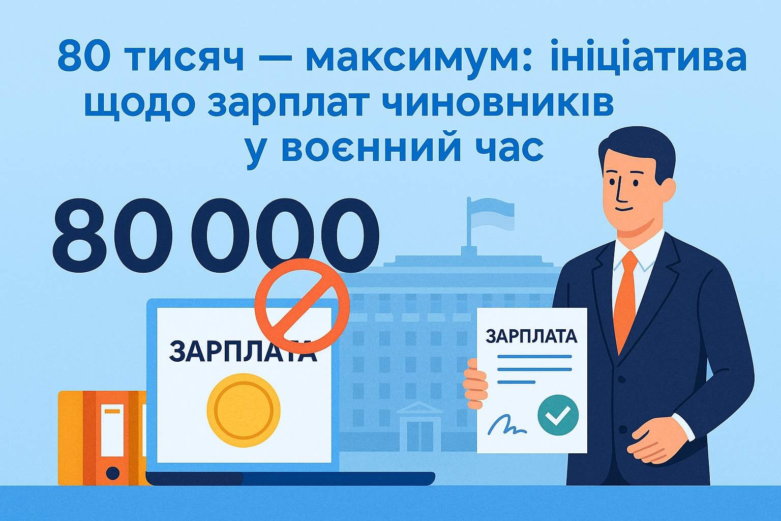 80 тисяч — максимум: ініціатива щодо зарплат чиновників у воєнний час