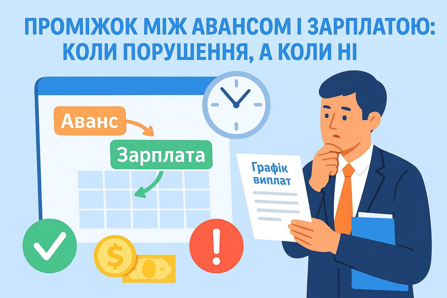 Держпраці пояснила, як рахувати 16 днів між авансом і зарплатою