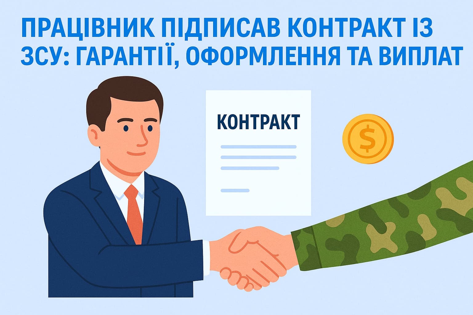 Працівник підписав контракт із ЗСУ: гарантії, оформлення та виплати