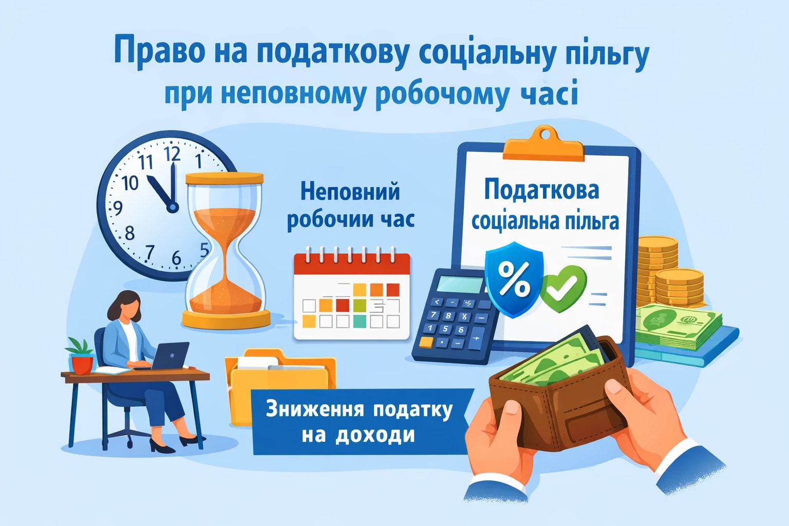 Право на податкову соціальну пільгу при неповному робочому часі