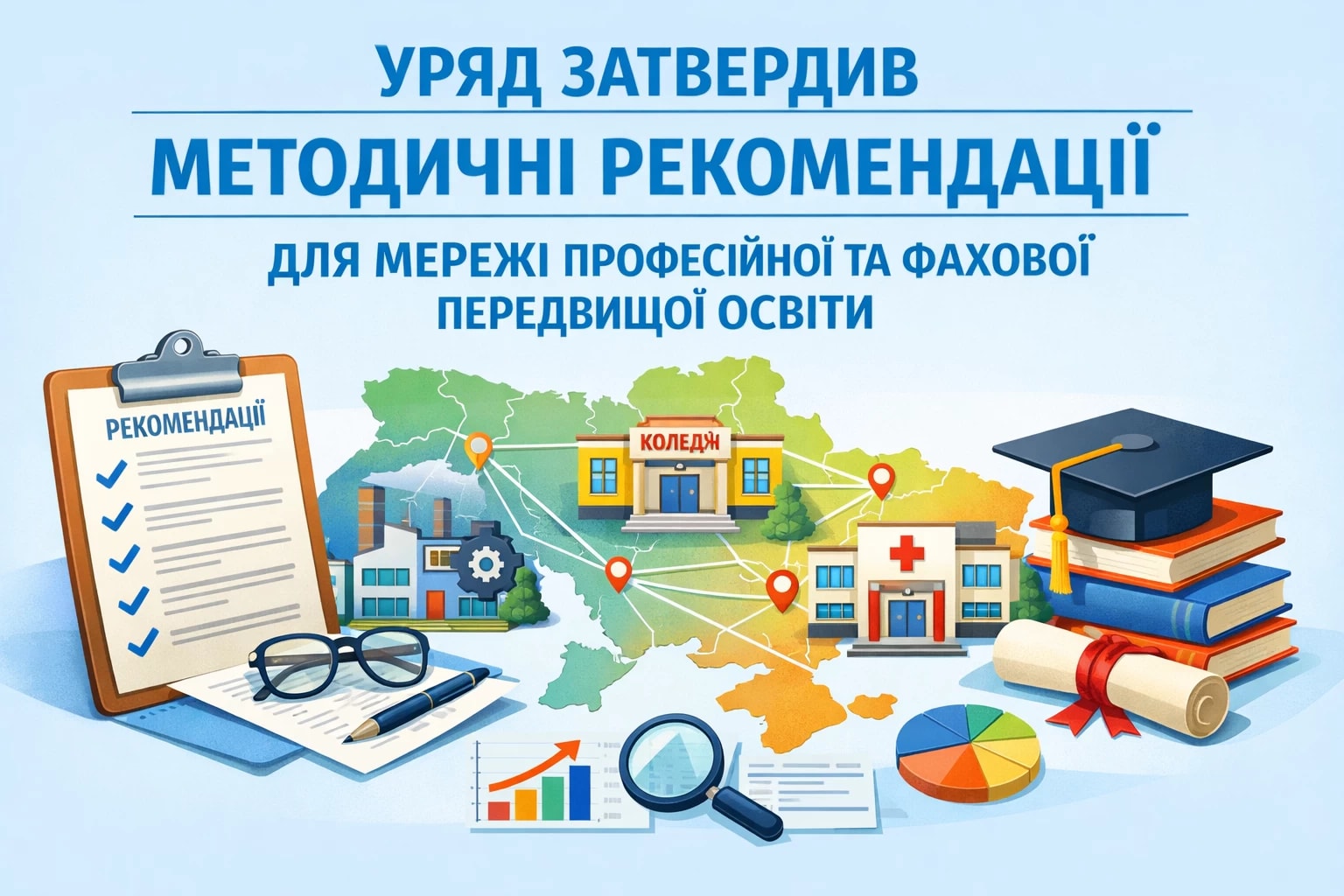 Уряд затвердив методичні рекомендації для формування мережі професійної та фахової передвищої освіти