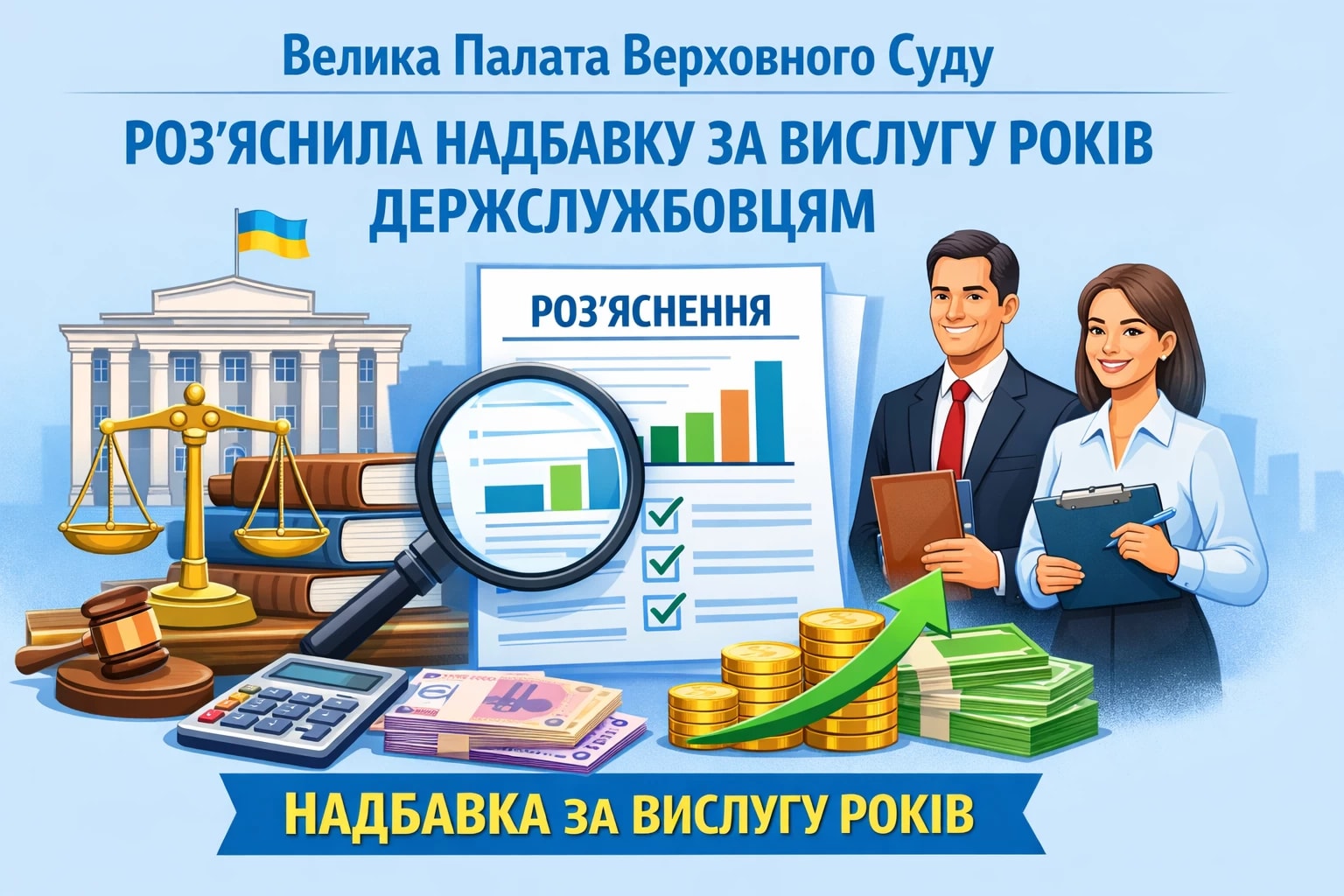 Велика Палата Верховного Суду роз’яснила порядок нарахування надбавки за вислугу років держслужбовцям