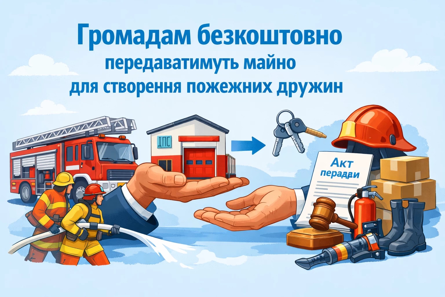 Громадам безкоштовно передаватимуть майно для створення пожежних дружин