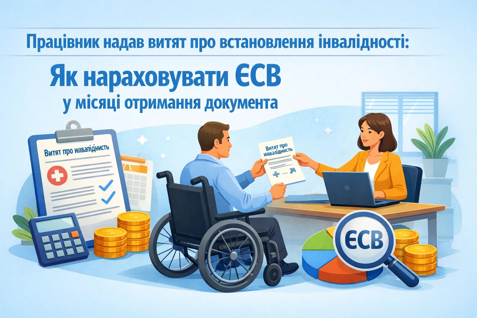 Працівник надав витяг про встановлення інвалідності: як нараховувати ЄСВ у місяці отримання документа