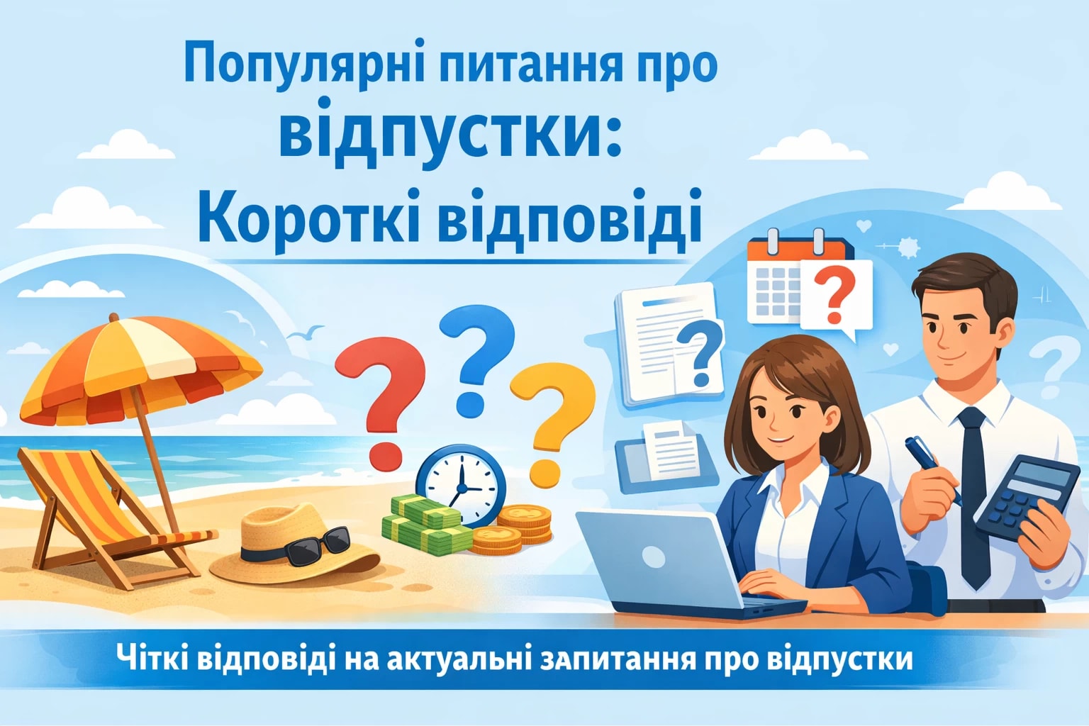 Період відпусток продовжується. Запитань щодо їх надання стає все більше й більше. Є серед них й ті, що трапляються дуже часто та турбують багатьох кадровиків / бухгалтерів. Короткі та змістовні відповіді на них — у статті.