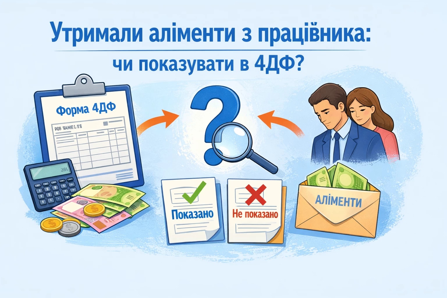 Утримали аліменти з працівника: чи показувати в 4ДФ?