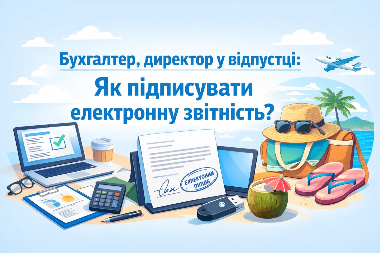 Бухгалтер, директор у відпустці: як підписувати електронну звітність?
