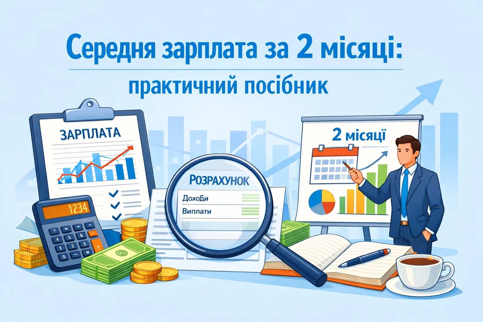 Середня зарплата за 2 місяці: практичний посібник