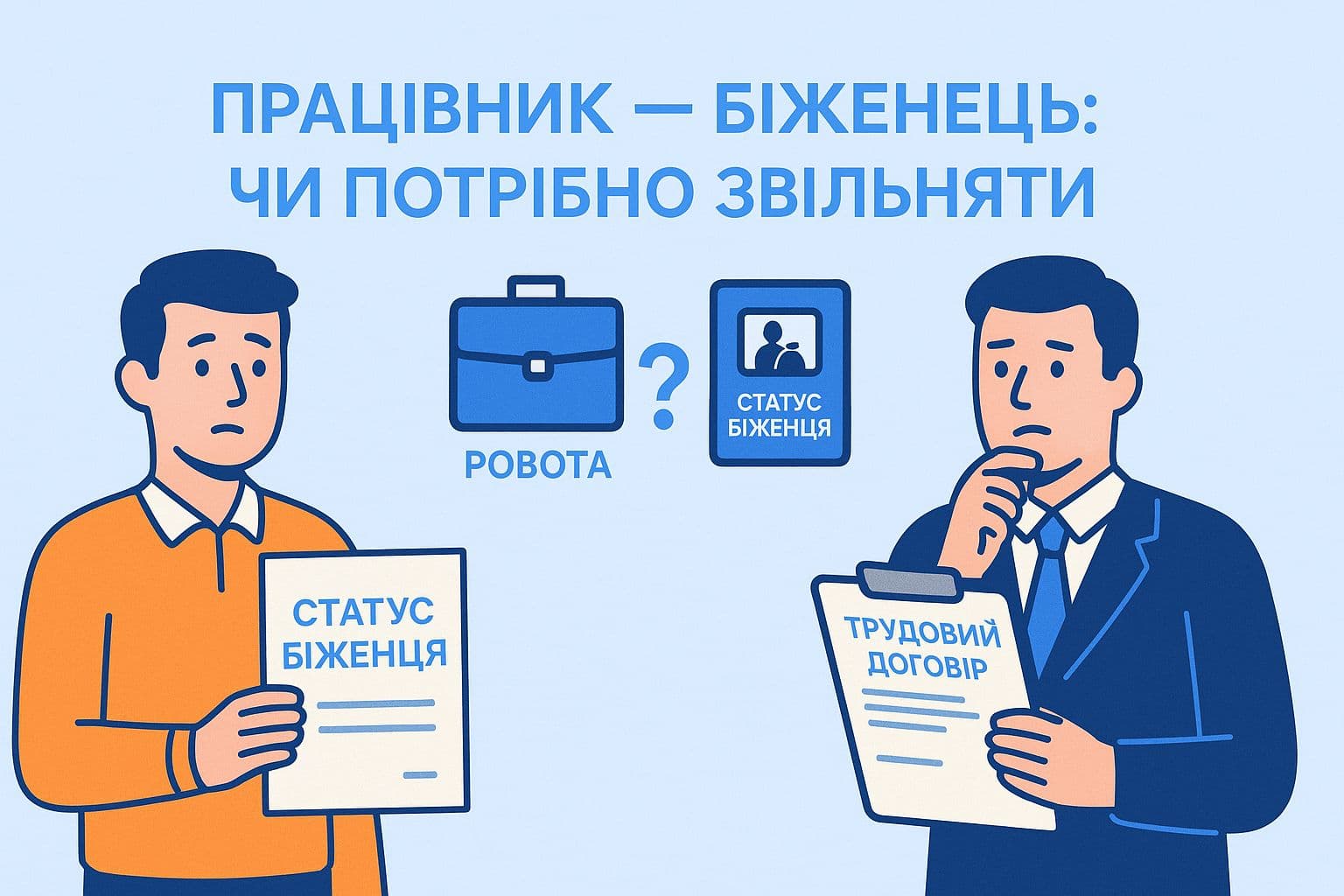 Працівник отримав статус біженця: чи потрібно його звільняти?