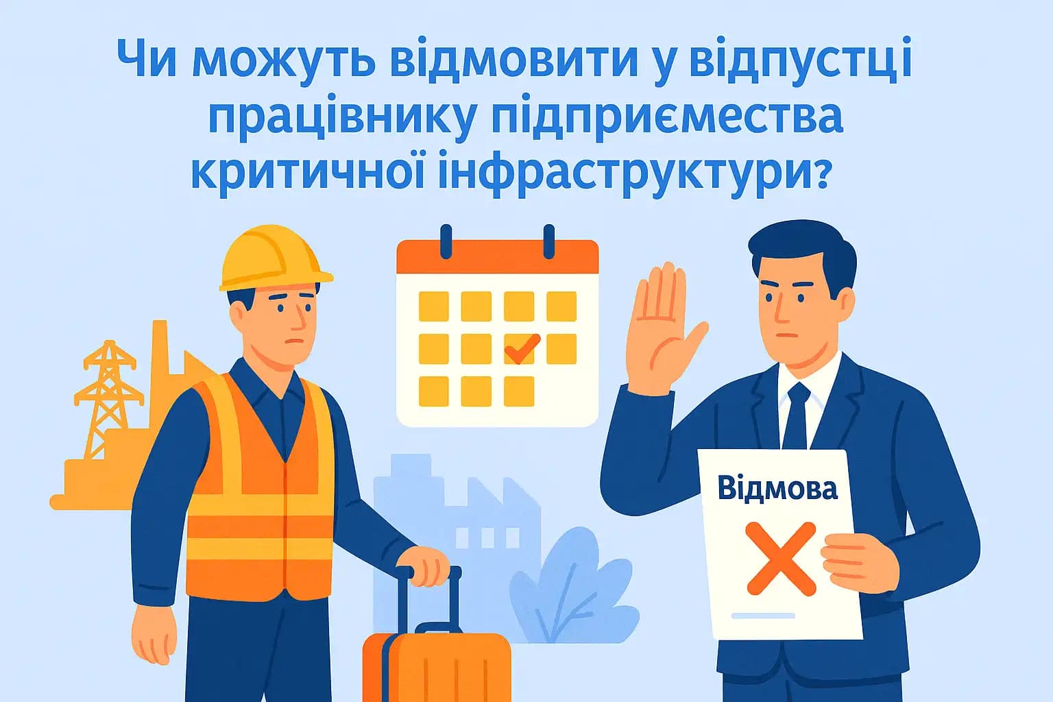 Чи можуть відмовити у відпустці працівнику підприємства критичної інфраструктури?
