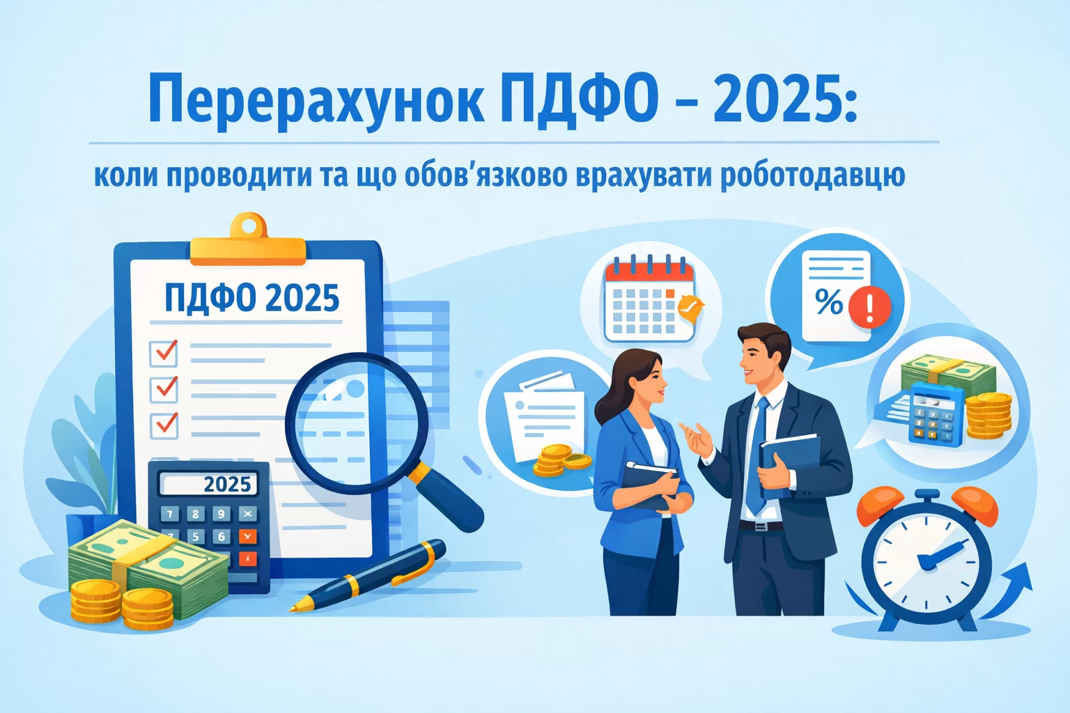 Перерахунок ПДФО - 2025: коли проводити та що обов’язково врахувати роботодавцю