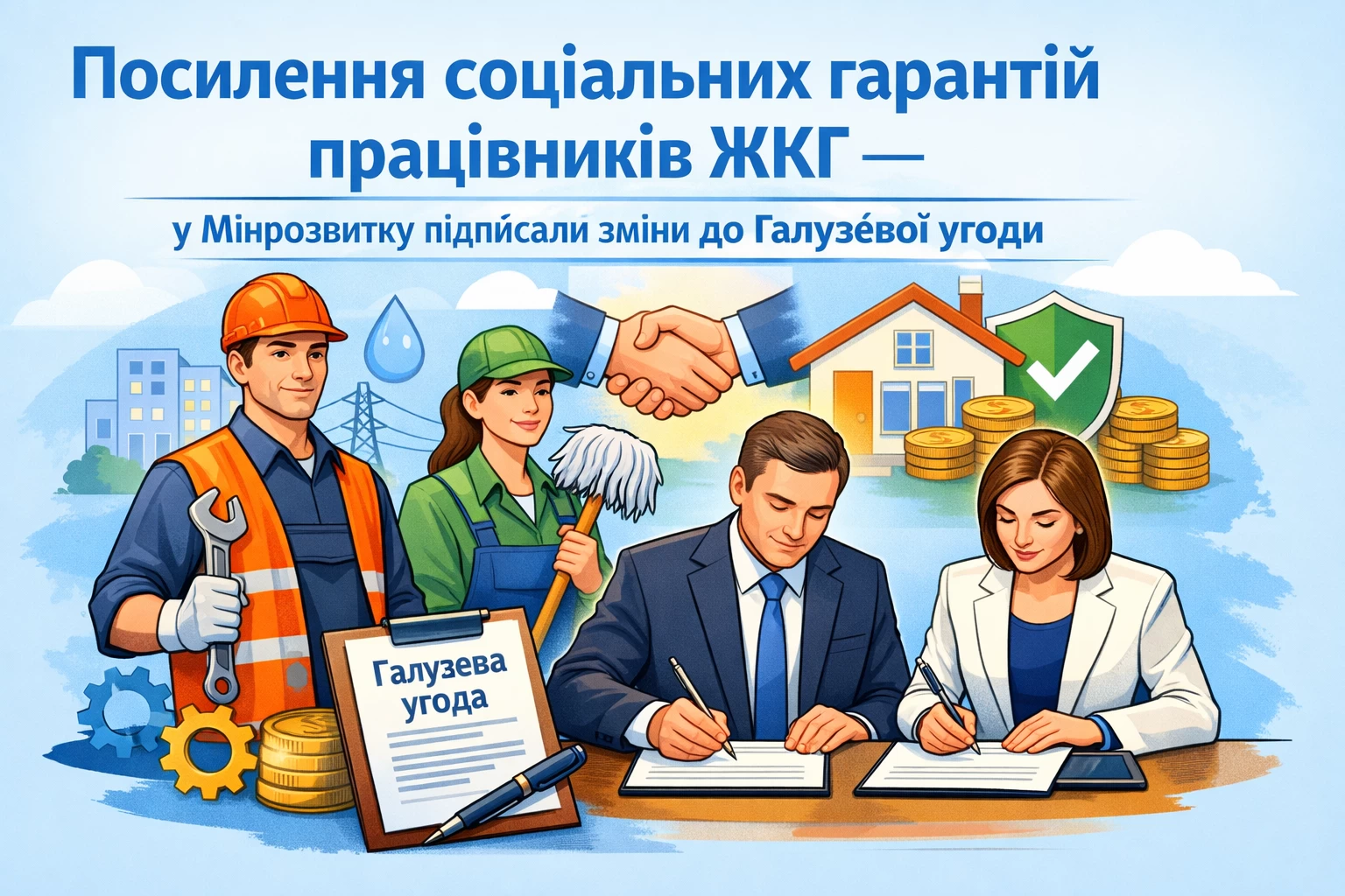 Посилення соціальних гарантій працівників ЖКГ — у Мінрозвитку підписали зміни до Галузевої угоди