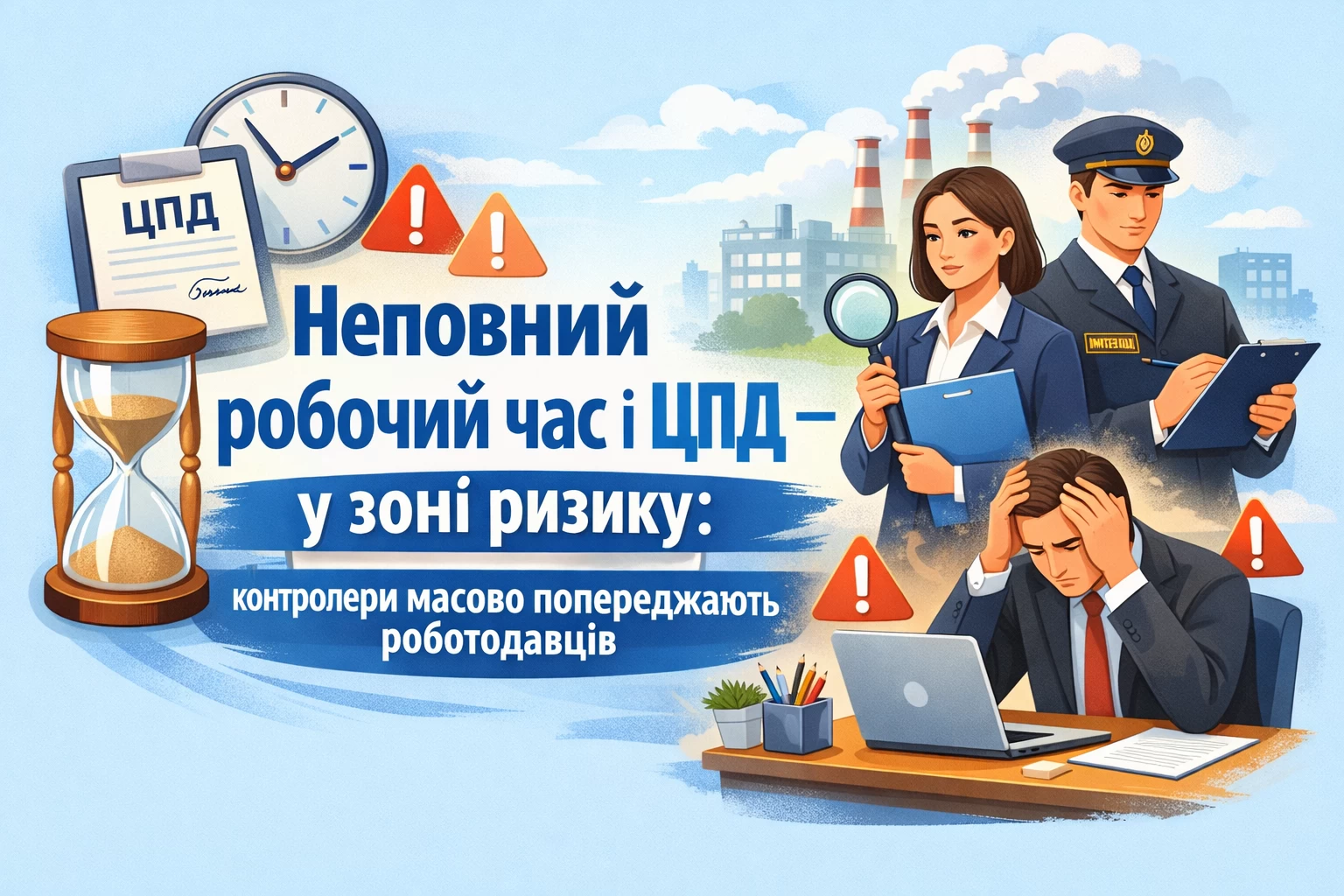 Неповний робочий час і ЦПД — у зоні ризику: контролери масово попереджають роботодавців