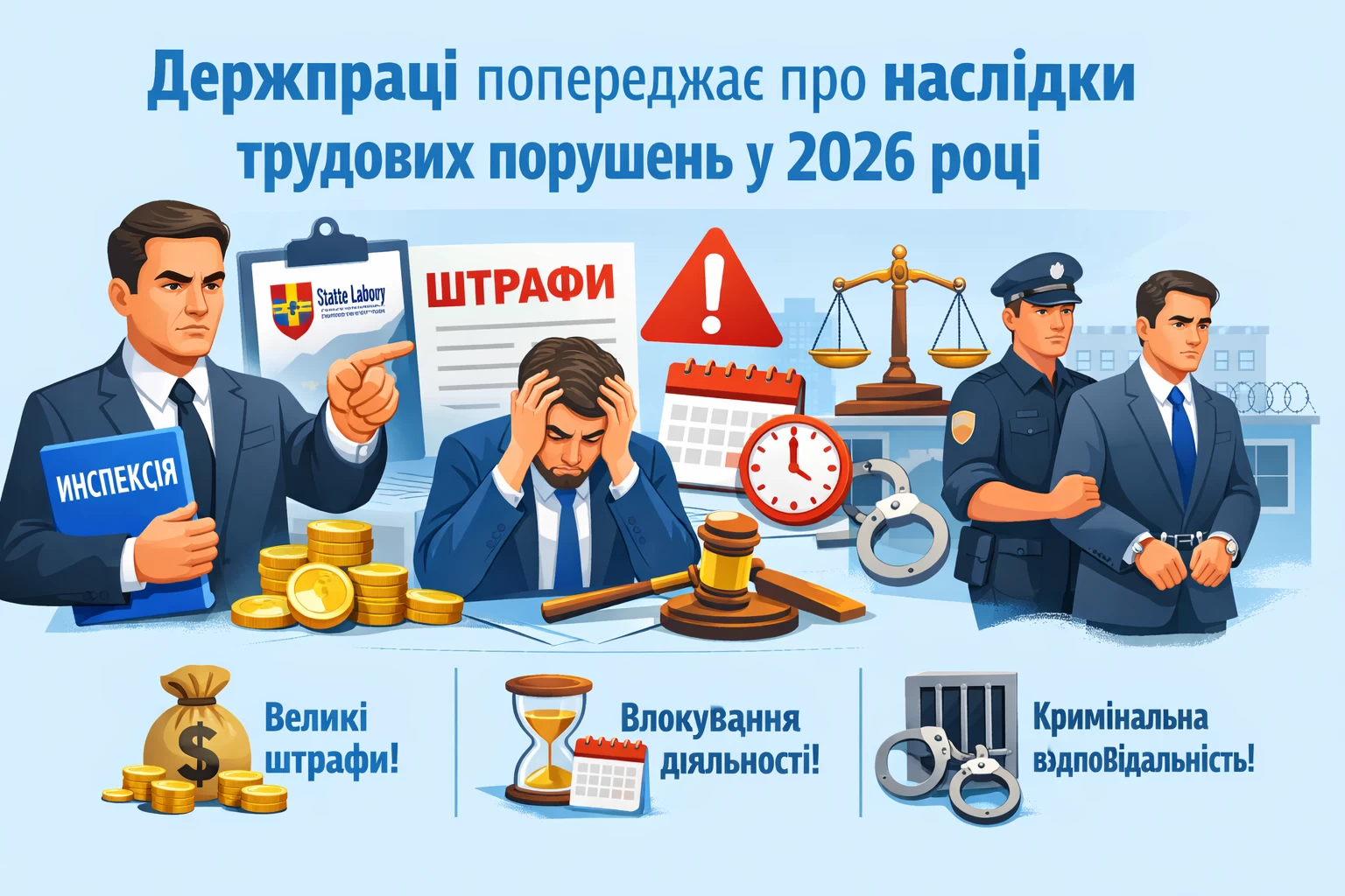 Держпраці попереджає про наслідки трудових порушень у 2026 році