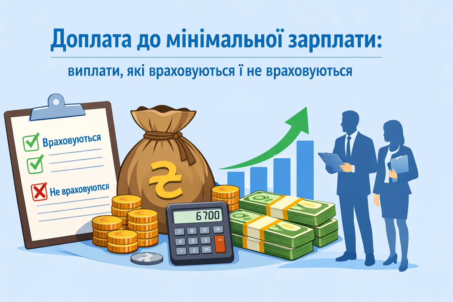Доплата до мінімальної зарплати: виплати, які враховуються і не враховуються