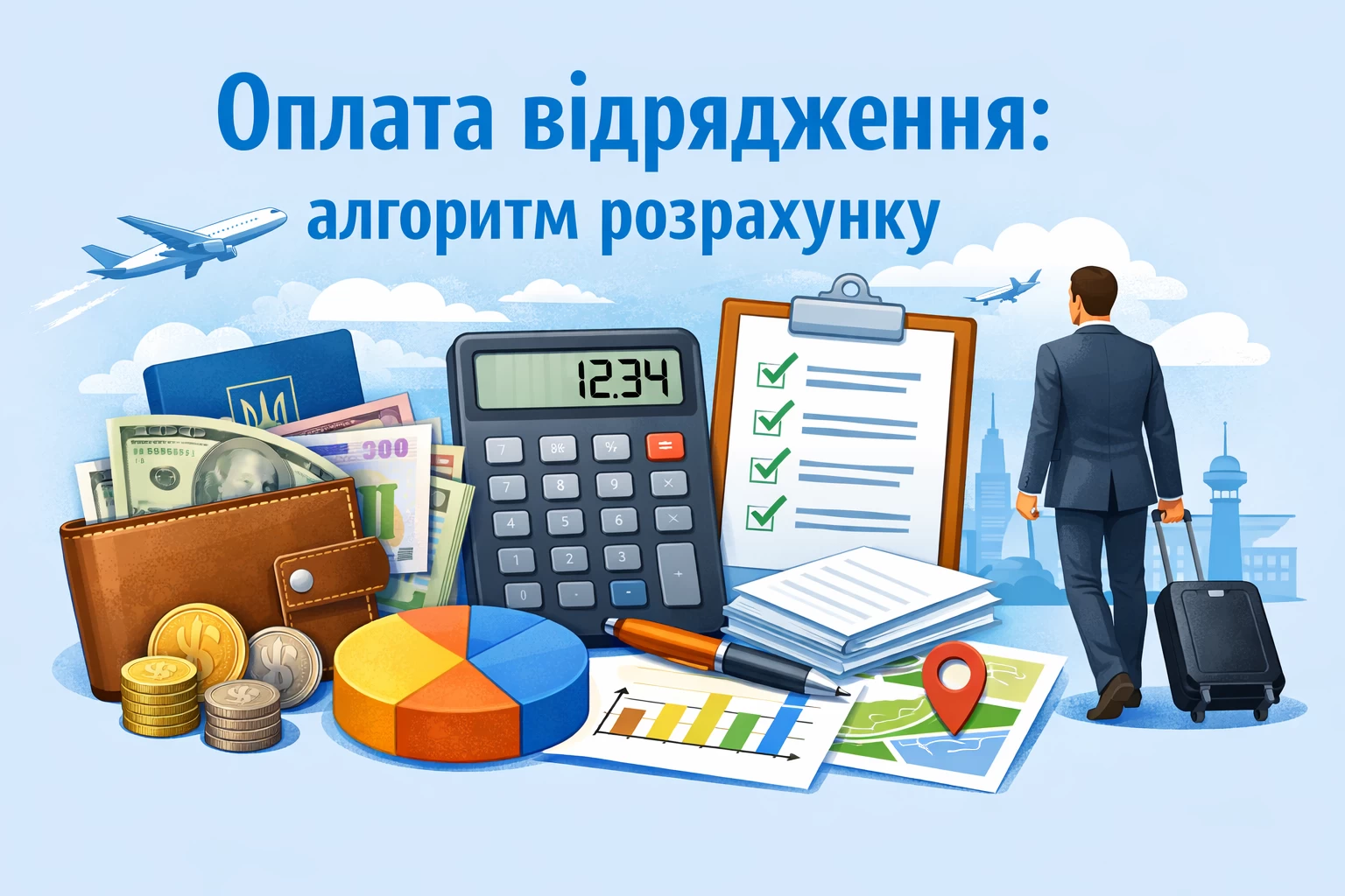 Оплата відрядження: алгоритм розрахунку