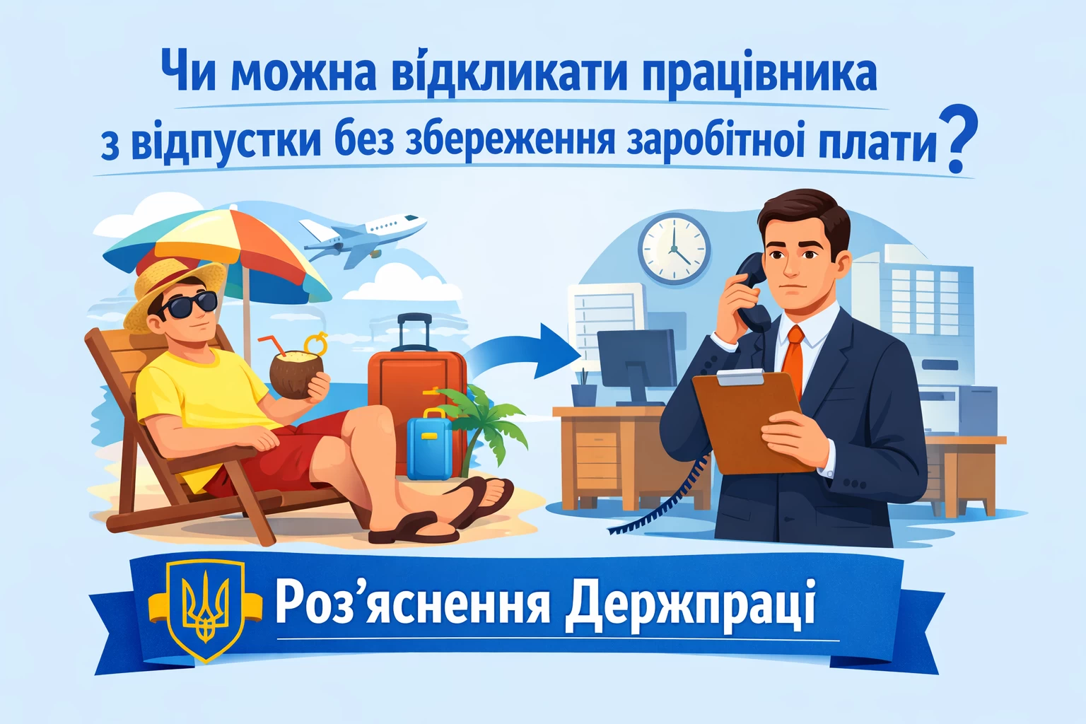Чи можна відкликати працівника з відпустки без збереження заробітної плати: роз’яснення Держпраці
