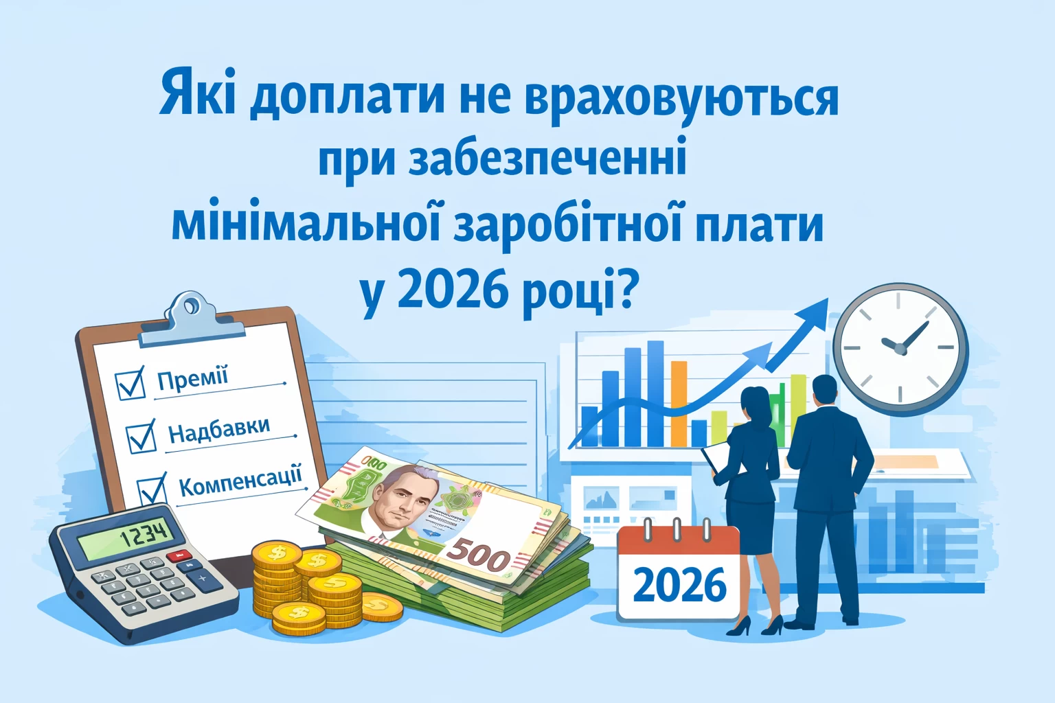 Які доплати не враховуються при забезпеченні мінімальної заробітної плати у 2026 році