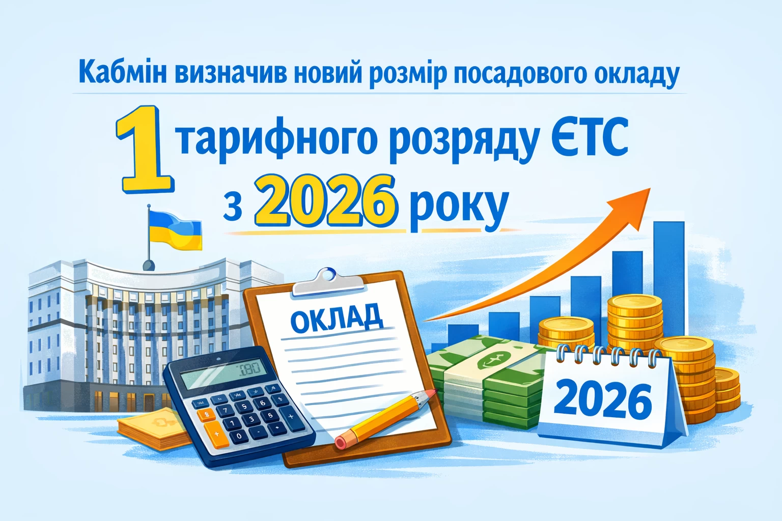 Кабмін визначив новий розмір посадового окладу 1 тарифного розряду ЄТС з 2026 року