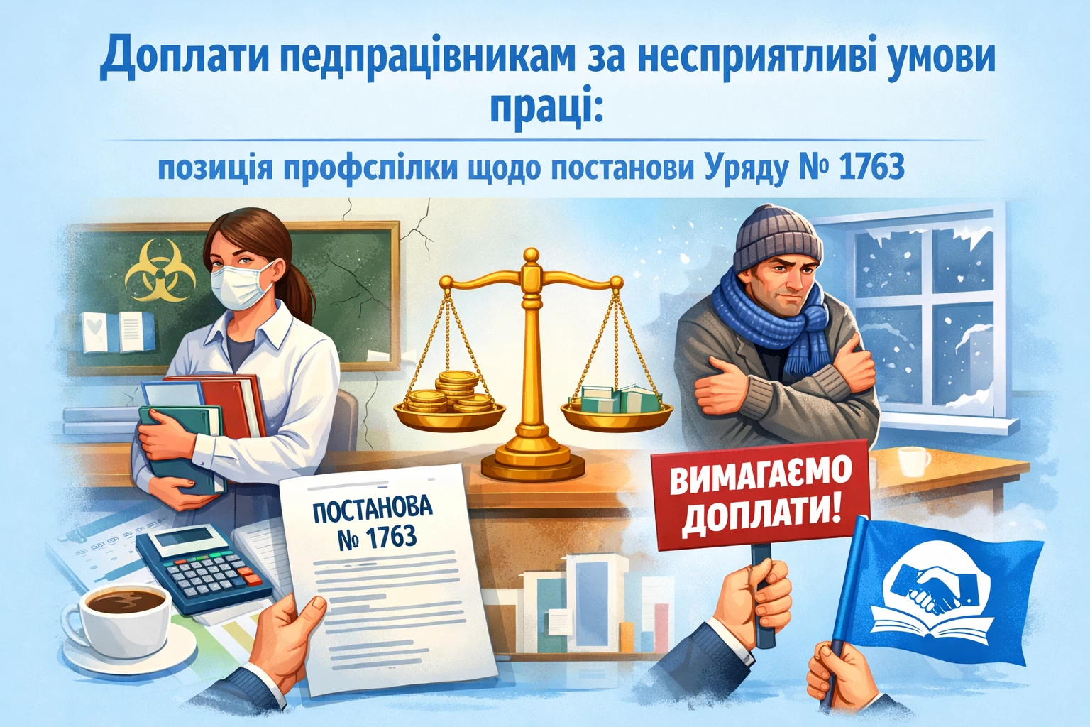 Доплати педпрацівникам за несприятливі умови праці: позиція профспілки щодо постанови Уряду № 1763