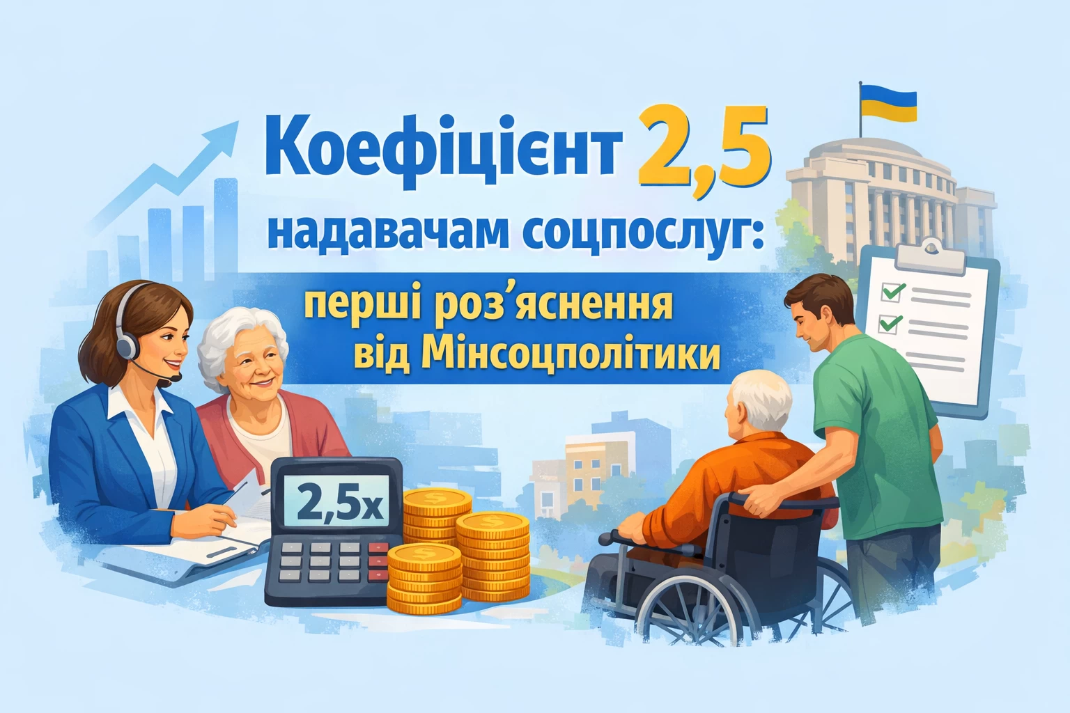 Коефіцієнт 2,5 надавачам соцпослуг: перші роз’яснення від Мінсоцполітики