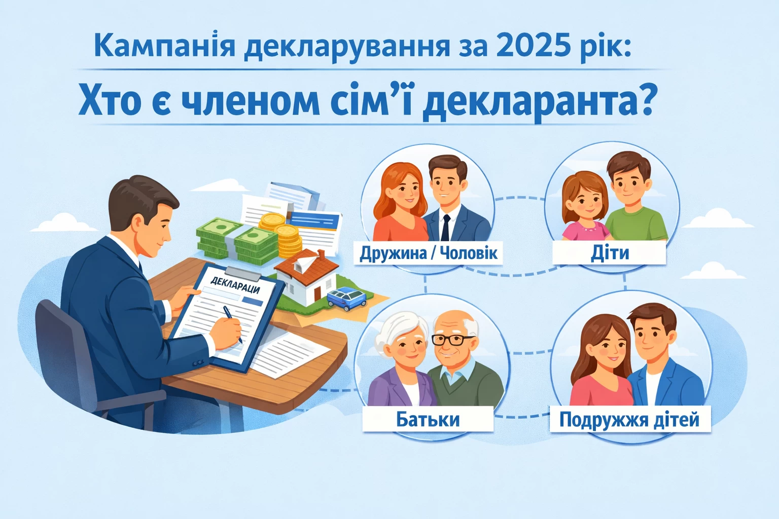 Кампанія декларування за 2025 рік: хто є членом сім’ї декларанта