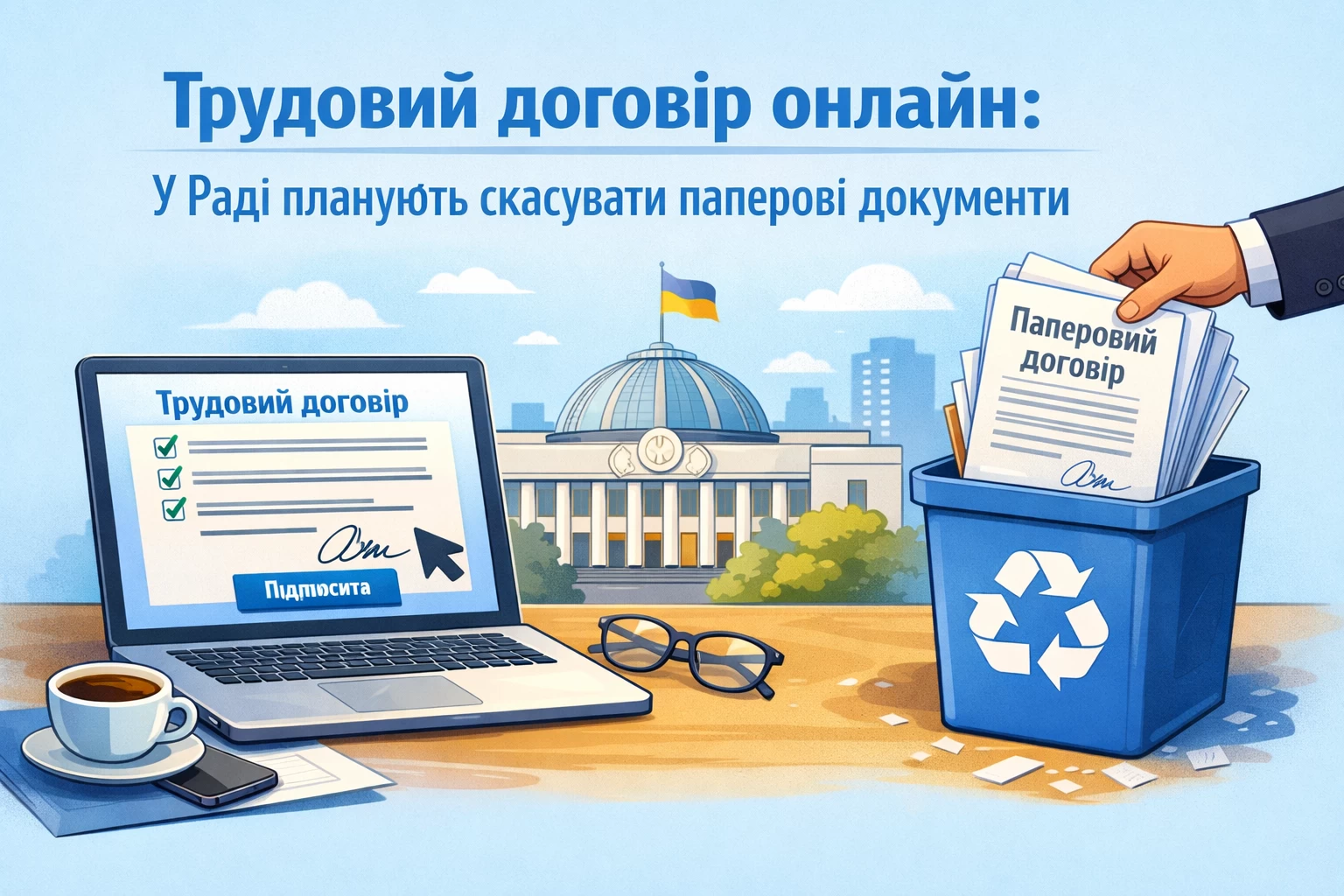 Трудовий договір онлайн: у Раді планують скасувати паперові документи