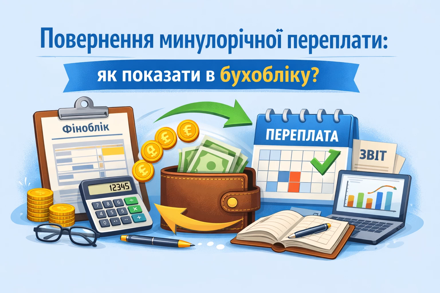 Повернення минулорічної переплати: як показати в бухобліку?