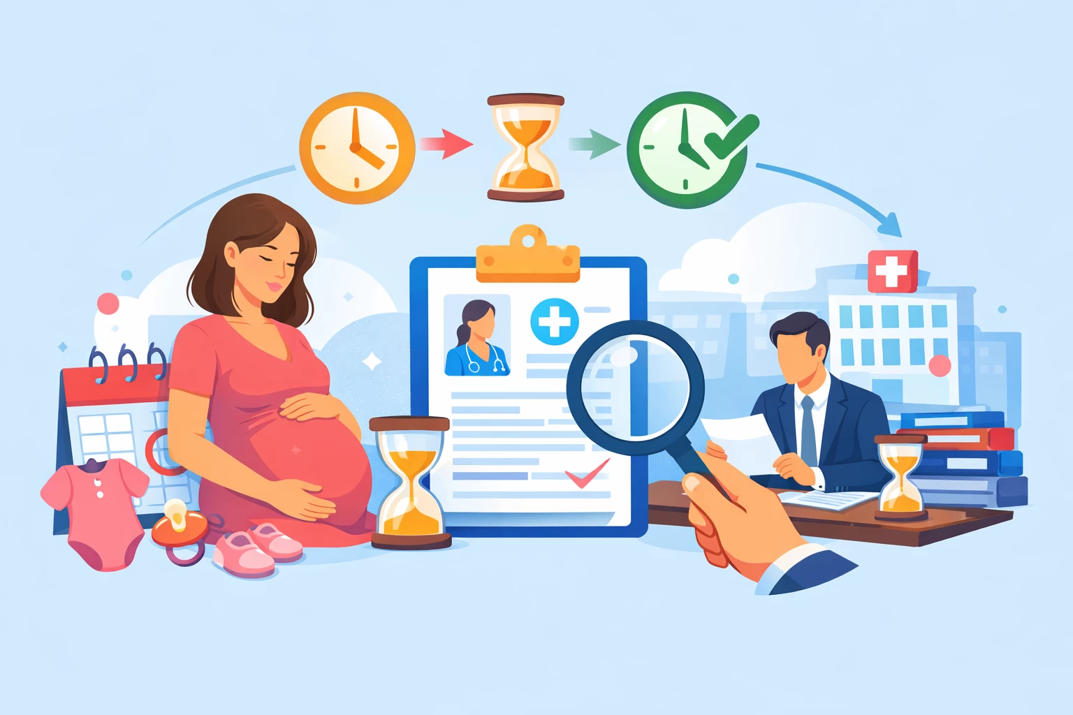 Які терміни розгляду листків непрацездатності для призначення допомоги по вагітності та пологах?